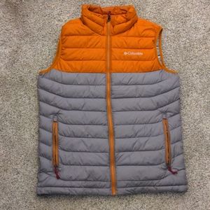Men's Rust and Grey Columbia Vest